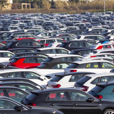 Automotive industry import of new cars for sale